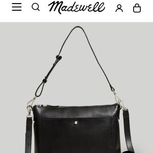 NWOT Madewell Black Leather Shoulder Bag